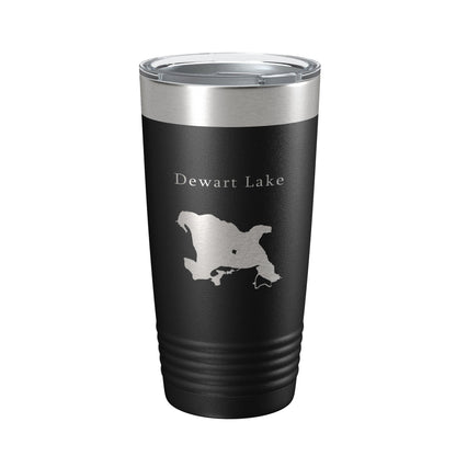 Dewart Lake Map Tumbler Travel Mug Insulated Laser Engraved Coffee Cup Indiana 20 oz-5