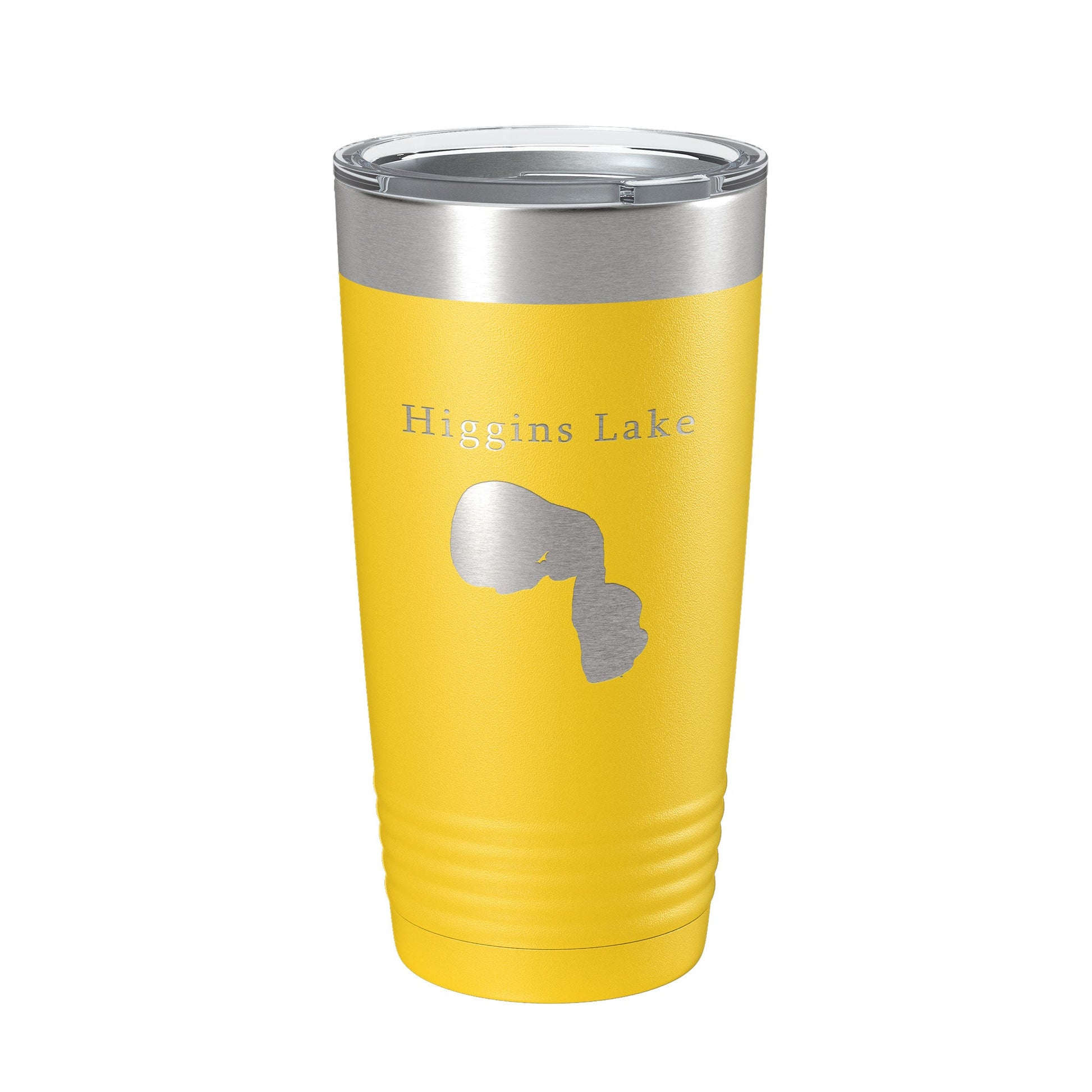 Higgins Lake Map Tumbler Travel Mug Insulated Laser Engraved Coffee Cup Michigan 20 oz-4