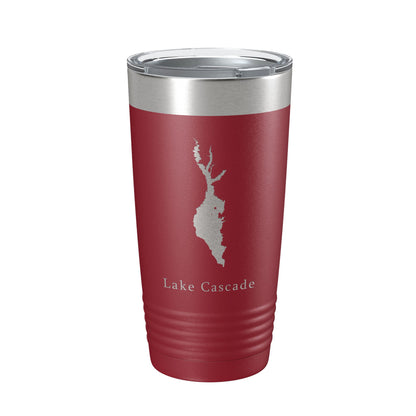 Lake Cascade Map Tumbler Travel Mug Insulated Laser Engraved Coffee Cup Idaho 20 oz-18