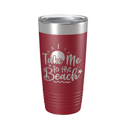 Take Me To The Beach Tumbler Travel Mug Insulated Laser Engraved Coffee Cup 20 oz-18