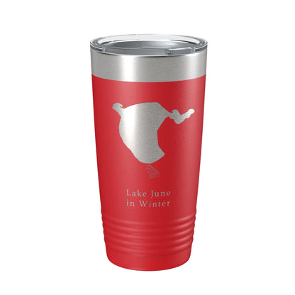 Lake June in Winter Map Tumbler Travel Mug Insulated Laser Engraved Coffee Cup Florida 20 oz-10