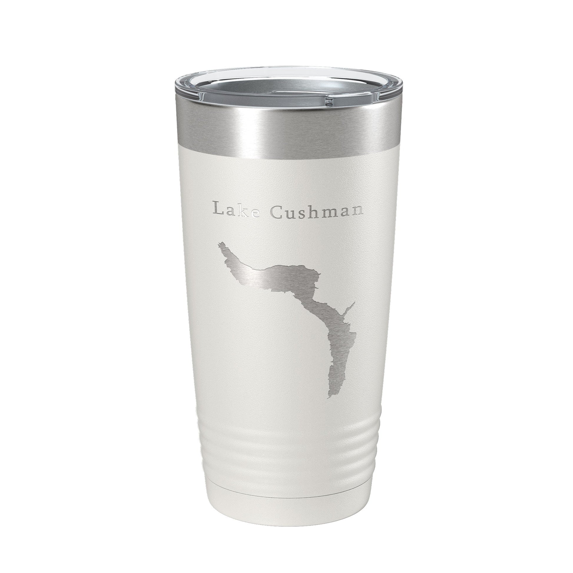 Lake Cushman Map Tumbler Travel Mug Insulated Laser Engraved Coffee Cup Washington 20 oz-1