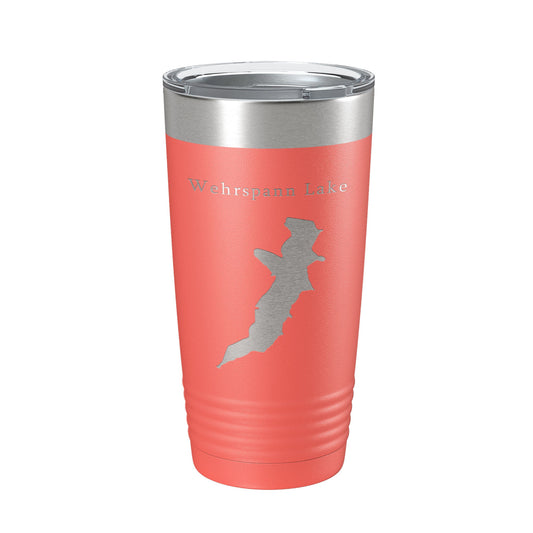 Wehrspann Lake Map Tumbler Travel Mug Insulated Laser Engraved Coffee Cup Nebraska 20 oz-20
