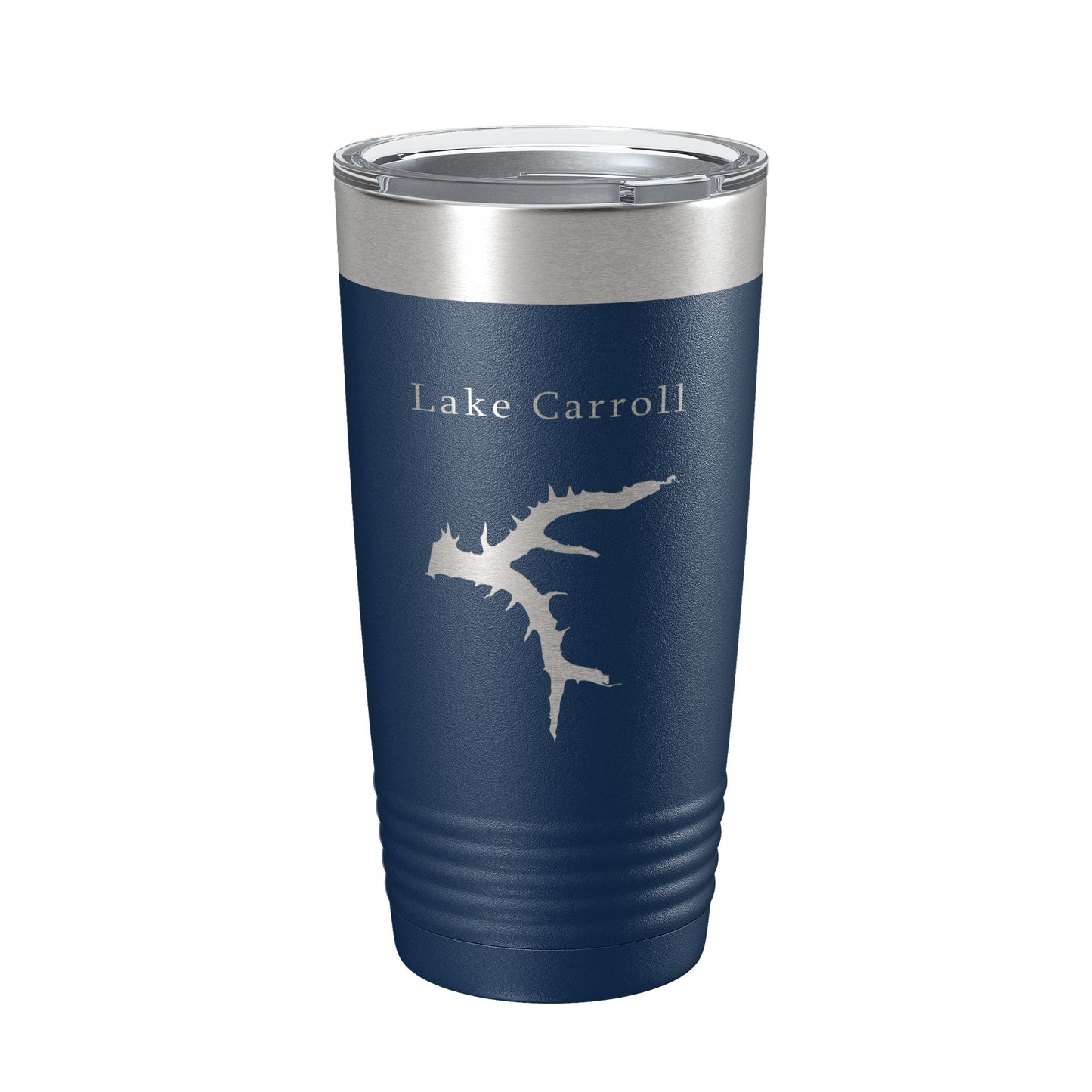 Lake Carroll Map Tumbler Travel Mug Insulated Laser Engraved Coffee Cup Illinois 20 oz-8