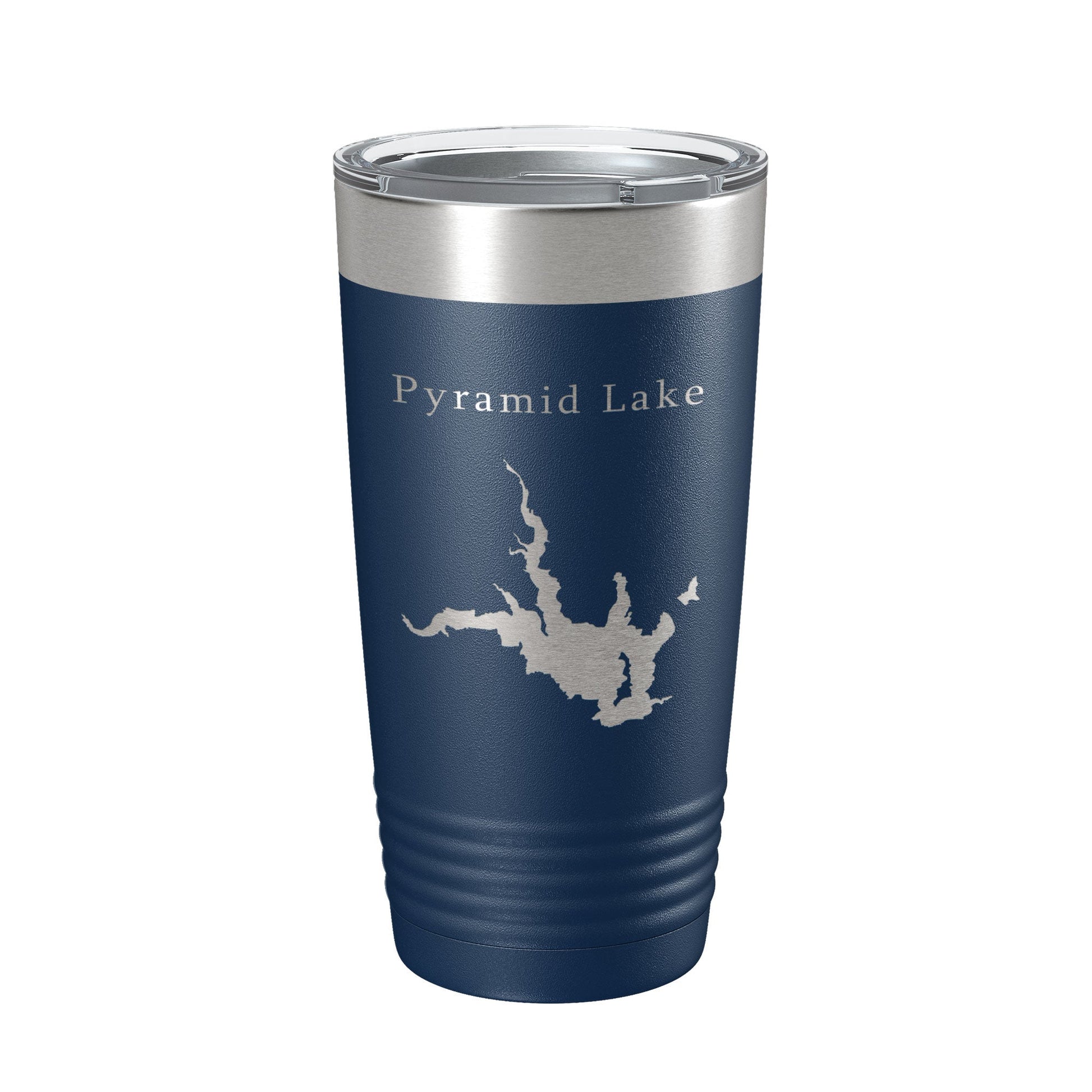 Pyramid Lake Map Tumbler Travel Mug Insulated Laser Engraved Coffee Cup California 20 oz-2