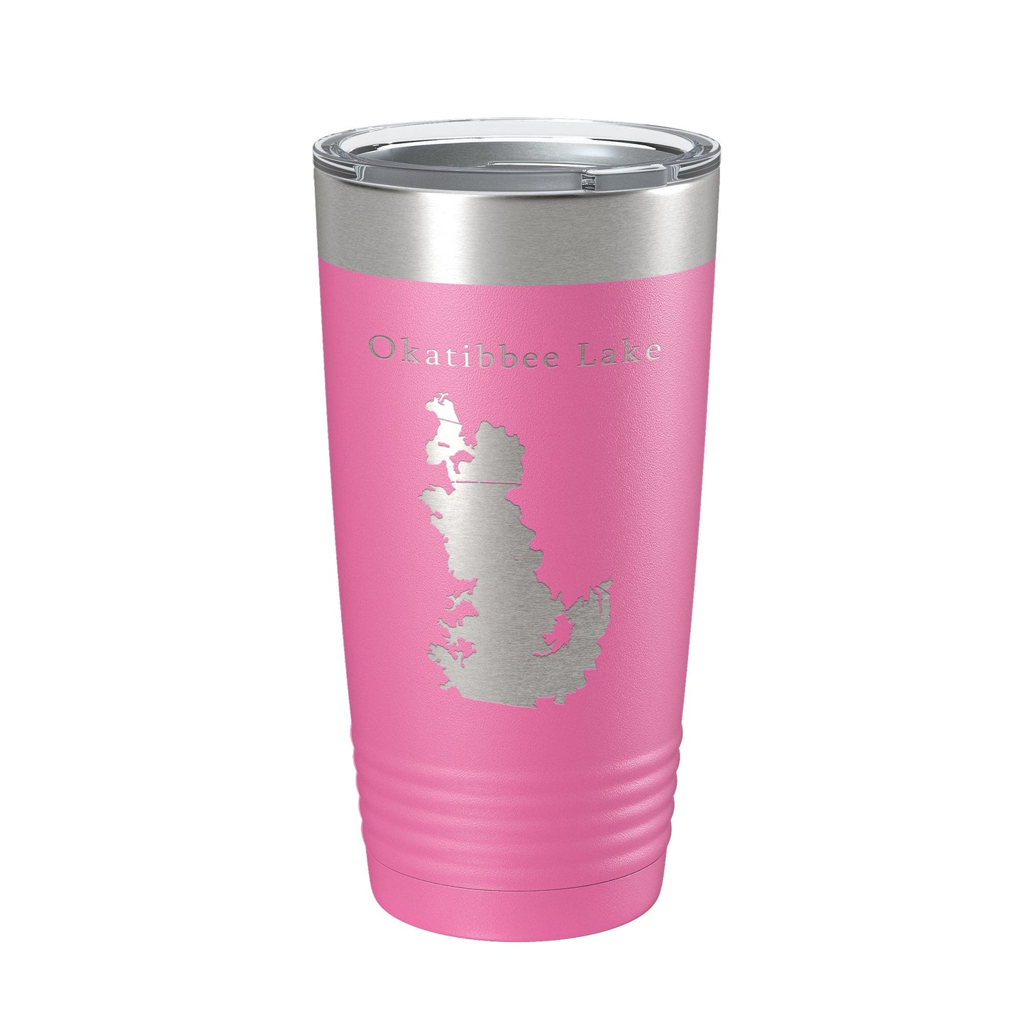 Okatibbee Lake Map Tumbler Travel Mug Insulated Laser Engraved Coffee Cup Mississippi 20 oz-11