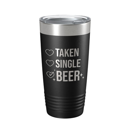 Valentine's Day Funny Tumbler Checklist Galentine's Gift Travel Mug Taken Single Beer Insulated Laser Engraved Coffee Cup 20 oz-5