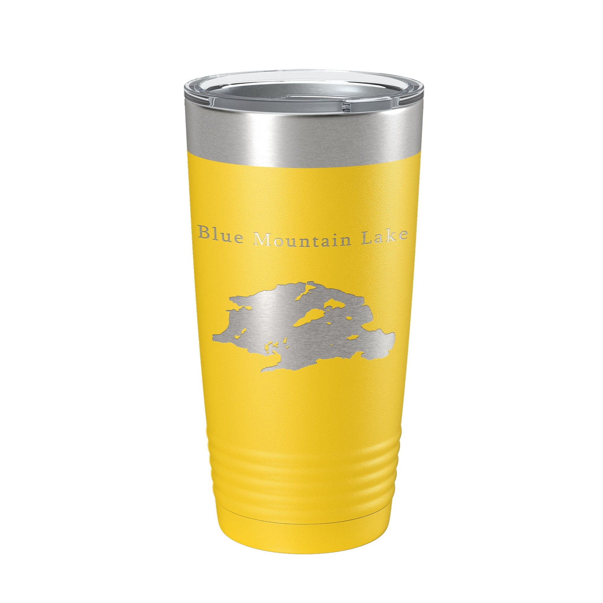 Blue Mountain Lake Map Tumbler Travel Mug Insulated Laser Engraved Coffee Cup New York 20 oz-4