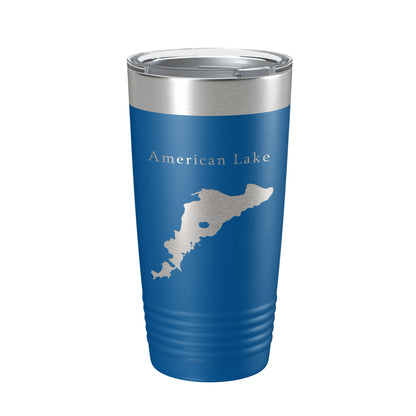 American Lake Map Tumbler Travel Mug Insulated Laser Engraved Coffee Cup Washington 20 oz-6