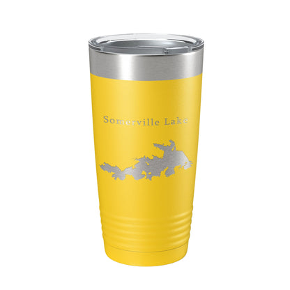 Somerville Lake Map Tumbler Travel Mug Insulated Laser Engraved Coffee Cup Texas 20 oz-4