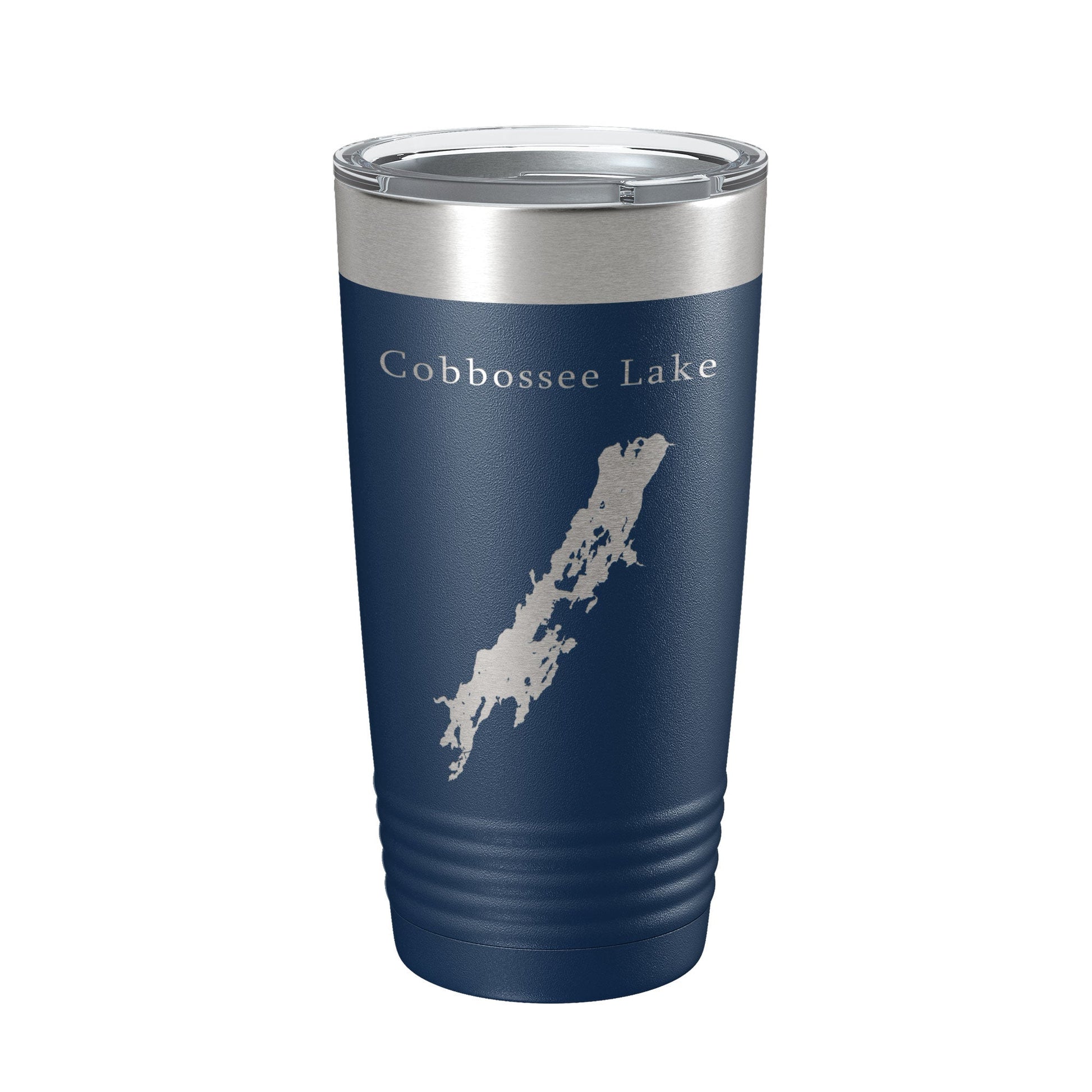 Cobbossee Lake Map Tumbler Travel Mug Insulated Laser Engraved Coffee Cup Maine 20 oz-2
