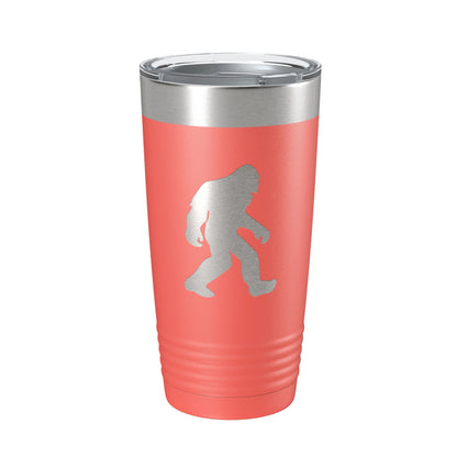Bigfoot Tumbler Sasquatch Travel Mug Insulated Laser Engraved Coffee Cup Outdoorsman Gift Bigfoot Shadow Yeti Silhouette 20 oz-20