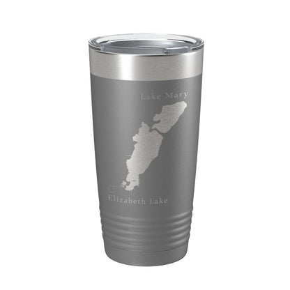 Lakes Mary & Elizabeth Map Tumbler Travel Mug Insulated Laser Engraved Coffee Cup Illinois Wisconsin 20 oz-16