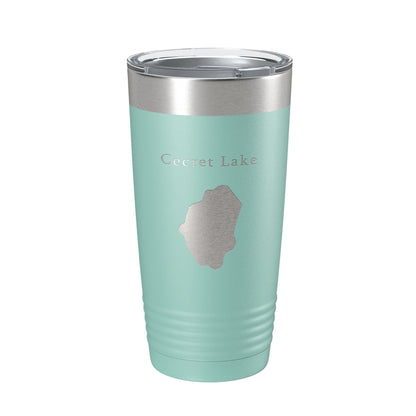 Cecret Lake Secret Map Tumbler Travel Mug Insulated Laser Engraved Coffee Cup Utah 20 oz-12