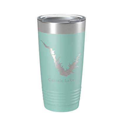 Castaic Lake Map Tumbler Travel Mug Insulated Laser Engraved Coffee Cup California 20 oz-12