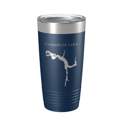 Greenfield Lake Map Tumbler Travel Mug Insulated Laser Engraved Coffee Cup Wilmington North Carolina 20 oz-2
