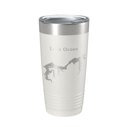 Lake Ocoee Map Tumbler Travel Mug Insulated Laser Engraved Coffee Cup Tennessee 20 oz-1