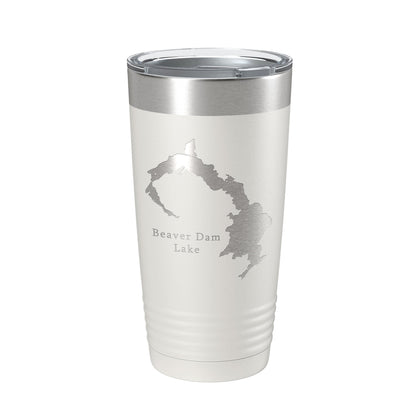 Beaver Dam Lake Map Tumbler Travel Mug Insulated Laser Engraved Coffee Cup Wisconsin 20 oz-1