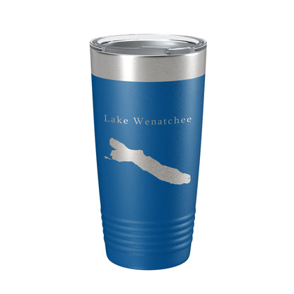 Lake Wenatchee Map Tumbler Travel Mug Insulated Laser Engraved Coffee Cup Washington 20 oz-6
