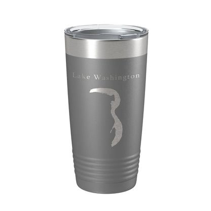 Lake Washington Map Tumbler Travel Mug Insulated Laser Engraved Coffee Cup Mississippi 20 oz-16