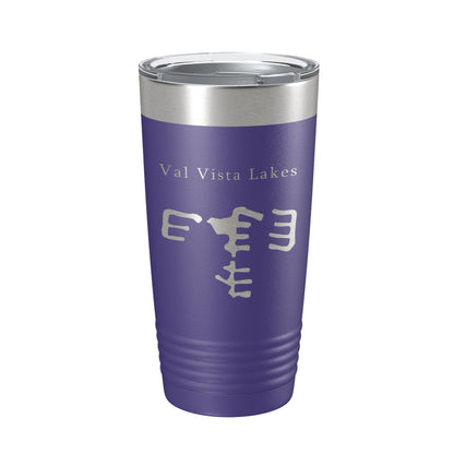 Val Vista Lakes Map Tumbler Travel Mug Insulated Laser Engraved Coffee Cup Arizona 20 oz-15