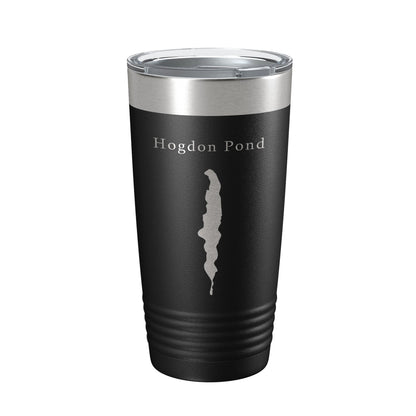 Hogdon Pond Tumbler Lake Map Travel Mug Insulated Laser Engraved Coffee Cup Acadia Maine 20 oz-0