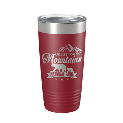 Great Smoky Mountains National Park Bear Tumbler GSMNP Travel Mug Gift Insulated Laser Engraved Coffee Cup 20 oz-18