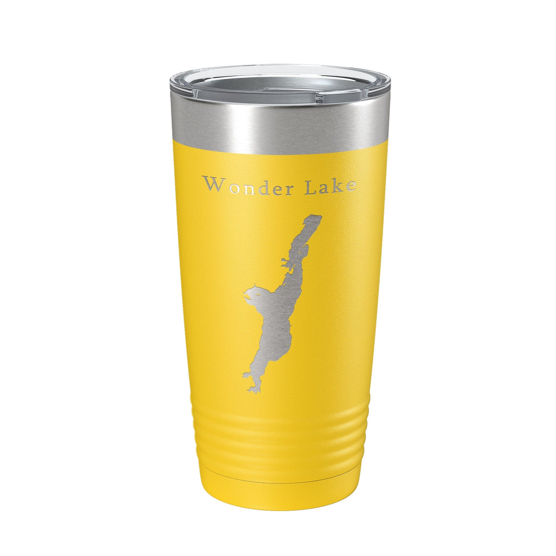 Wonder Lake Map Tumbler Travel Mug Insulated Laser Engraved Coffee Cup Illinois 20 oz-19