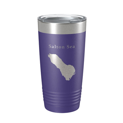 Salton Sea Tumbler Lake Map Travel Mug Insulated Laser Engraved Coffee Cup California 20 oz-15