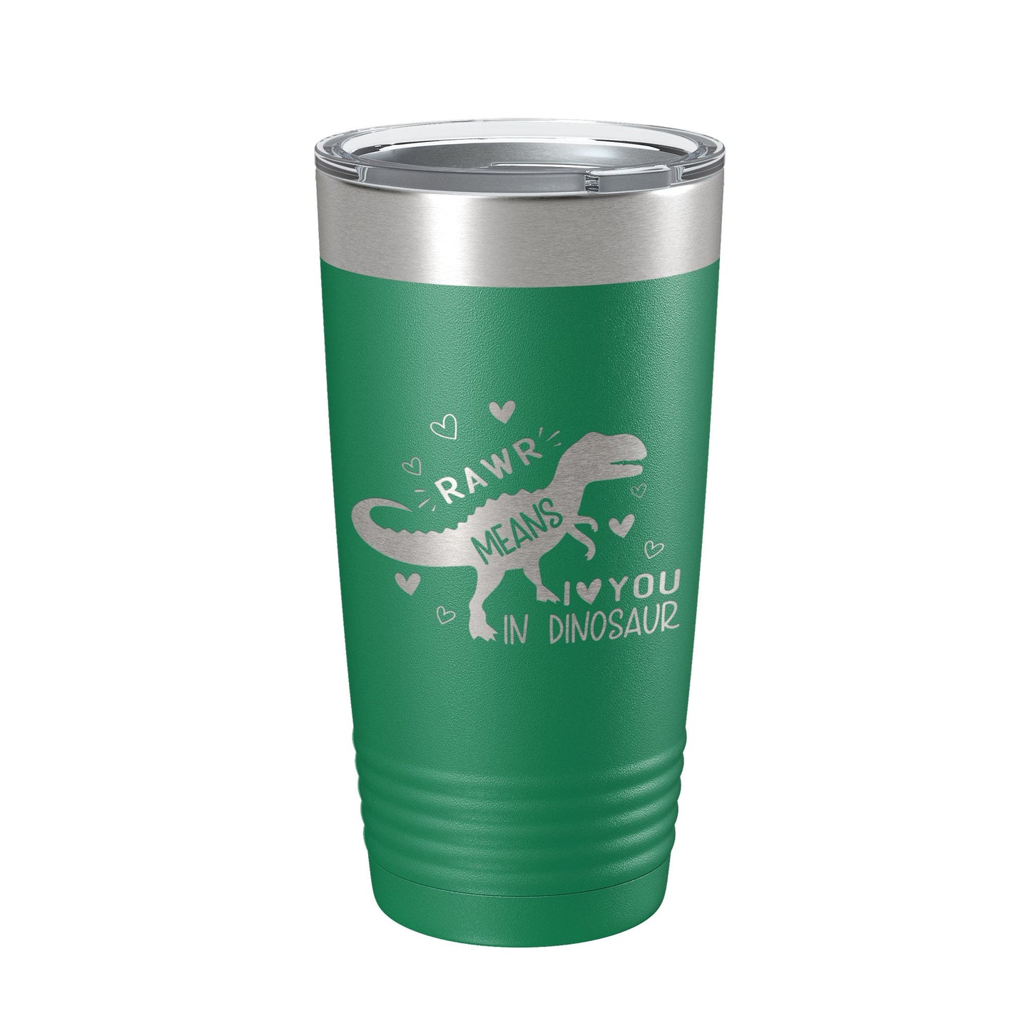 Dinosaur Tumbler Rawr Means I <3 You In Dinosaur Travel Mug Insulated Laser Engraved Coffee Cup 20 oz-9
