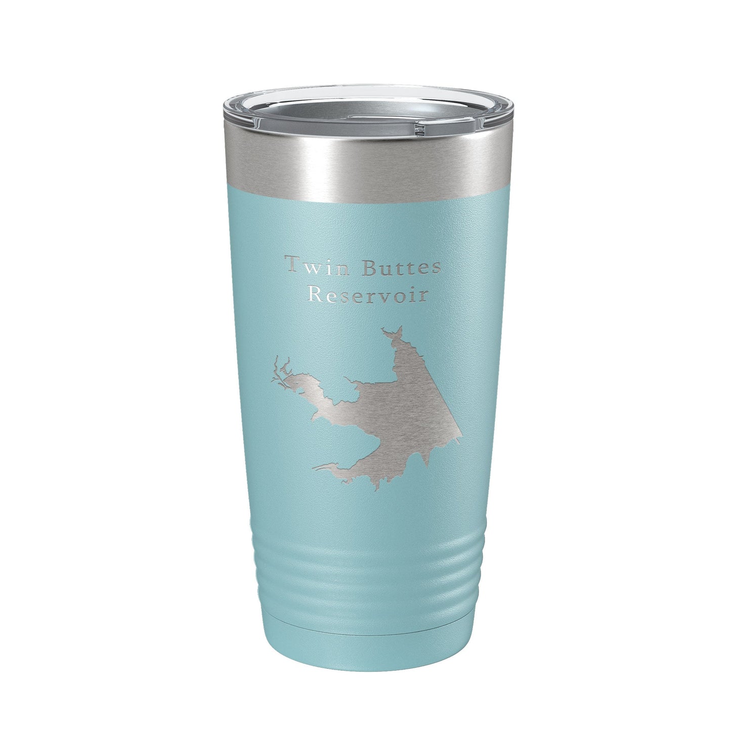 Twin Buttes Reservoir Tumbler Lake Map Travel Mug Insulated Laser Engraved Coffee Cup Texas 20 oz-13