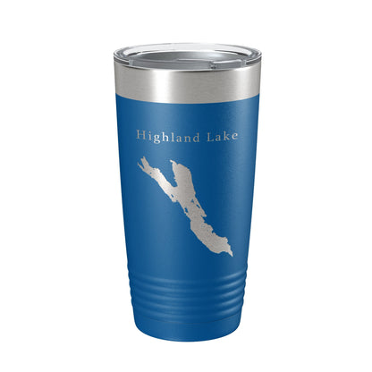 Highland Lake Bridgton Map Tumbler Travel Mug Insulated Laser Engraved Coffee Cup Maine 20 oz-6