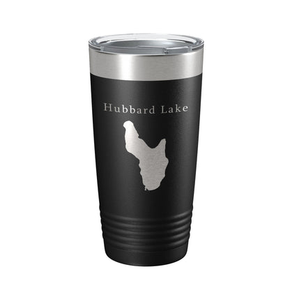 Hubbard Lake Map Tumbler Travel Mug Insulated Laser Engraved Coffee Cup Michigan 20 oz-0