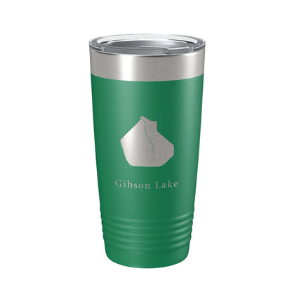 Gibson Lake Map Tumbler Travel Mug Insulated Laser Engraved Coffee Cup Indiana 20 oz-9