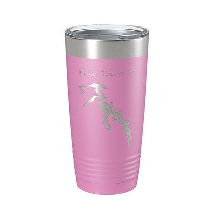 Lake Glenville Map Tumbler Travel Mug Insulated Laser Engraved Coffee Cup North Carolina 20 oz-14