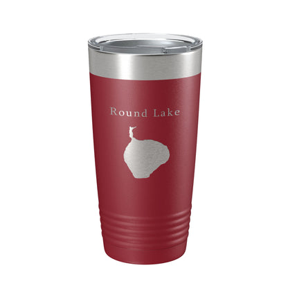 Round Lake Map Tumbler Travel Mug Insulated Laser Engraved Coffee Cup Michigan 20 oz-18