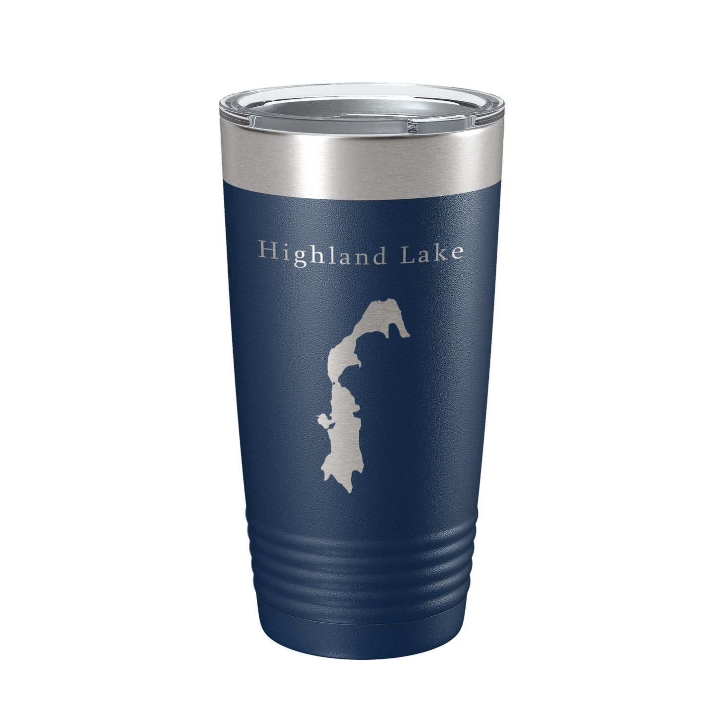 Highland Lake Map Tumbler Travel Mug Insulated Laser Engraved Coffee Cup Connecticut 20 oz-8