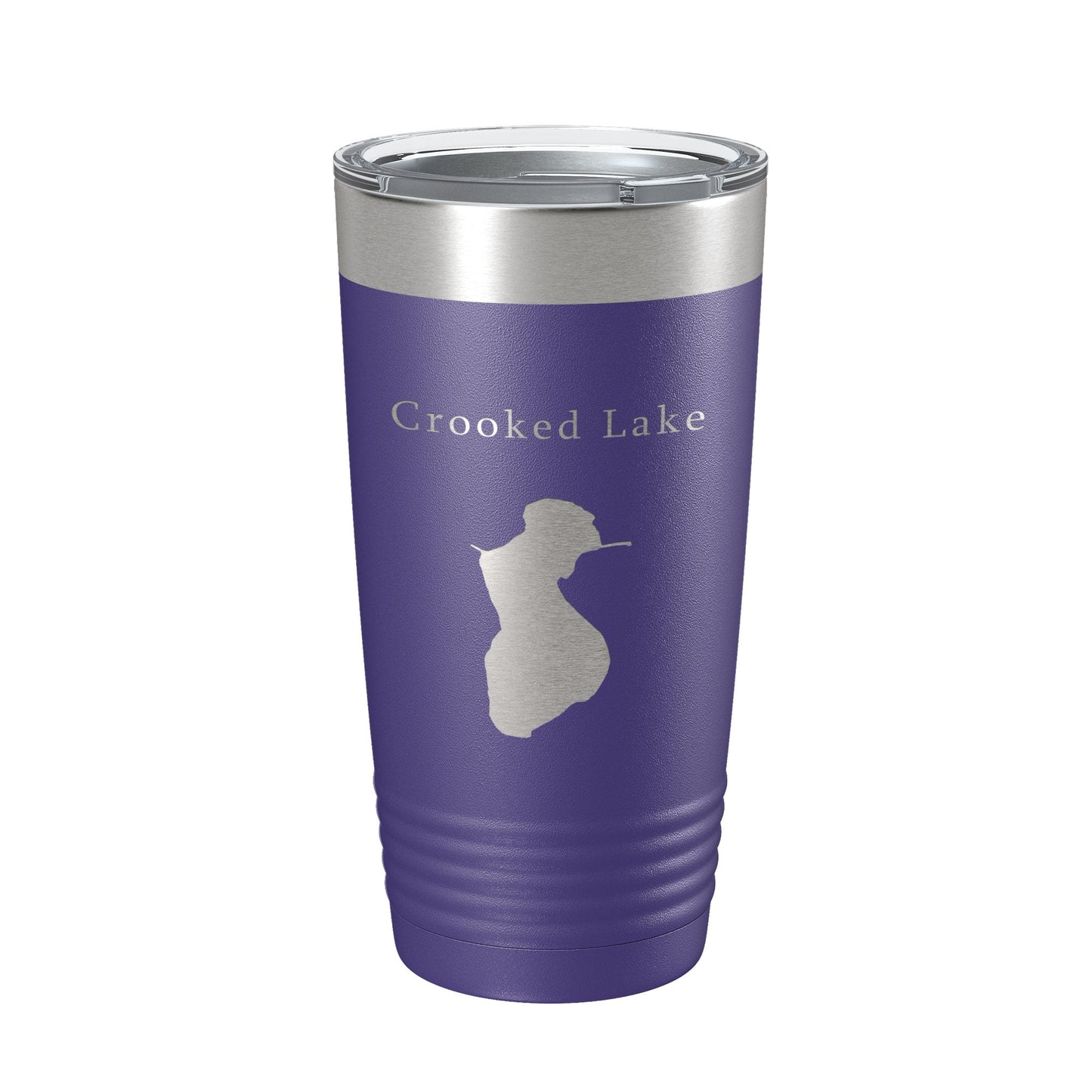 Crooked Lake Map Tumbler Travel Mug Insulated Laser Engraved Coffee Cup Illinois 20 oz-15