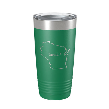 Wisconsin Tumbler Home State Travel Mug Insulated Laser Engraved Map Coffee Cup 20 oz-9