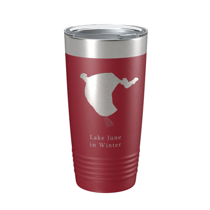 Lake June in Winter Map Tumbler Travel Mug Insulated Laser Engraved Coffee Cup Florida 20 oz-18