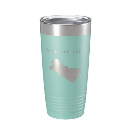 Monarch Lake Map Tumbler Travel Mug Insulated Laser Engraved Coffee Cup Colorado 20 oz-12