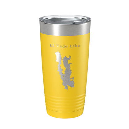 El Vado Lake Map Tumbler Travel Mug Insulated Laser Engraved Coffee Cup New Mexico 20 oz-19