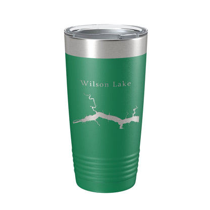 Wilson Lake Map Tumbler Travel Mug Insulated Laser Engraved Coffee Cup Alabama 20 oz-9