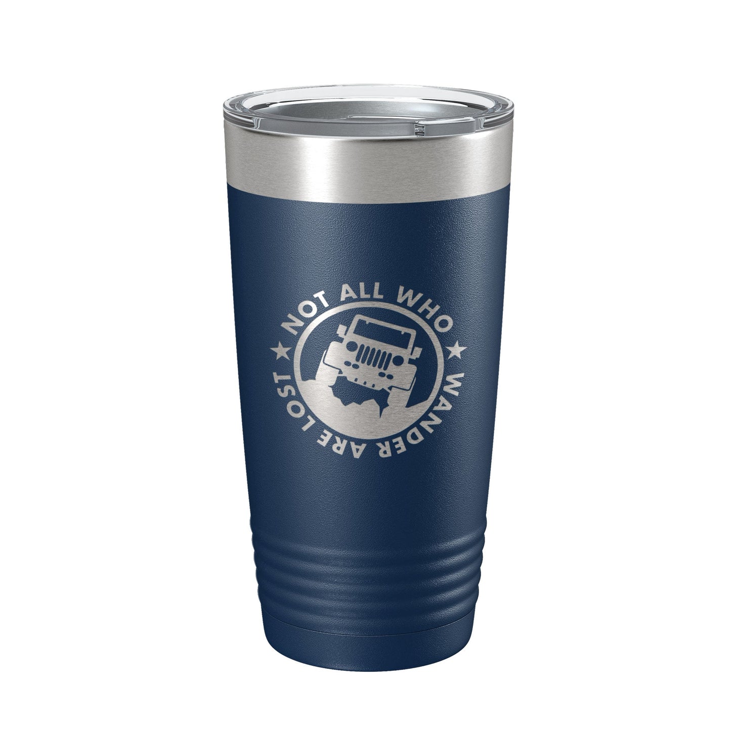 Offroading Tumbler Not All Who Wander Are Lost Travel Mug Mudding Gift Insulated Laser Engraved Coffee Cup 20 oz-2