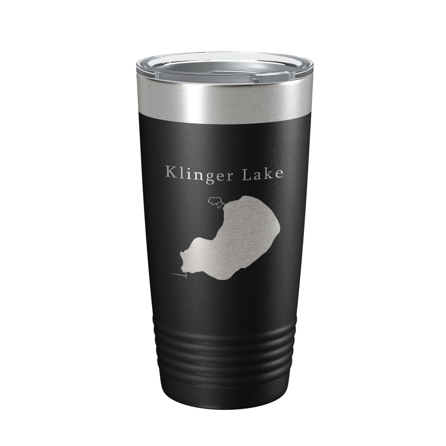 Klinger Lake Map Tumbler Travel Mug Insulated Laser Engraved Coffee Cup Michigan 20 oz-0