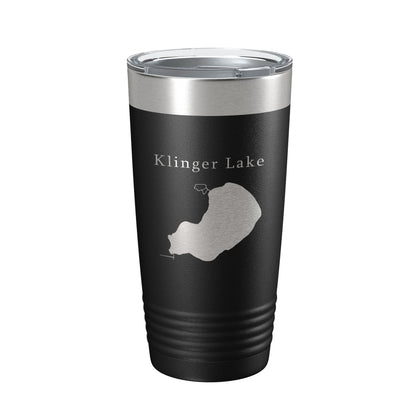 Klinger Lake Map Tumbler Travel Mug Insulated Laser Engraved Coffee Cup Michigan 20 oz-5