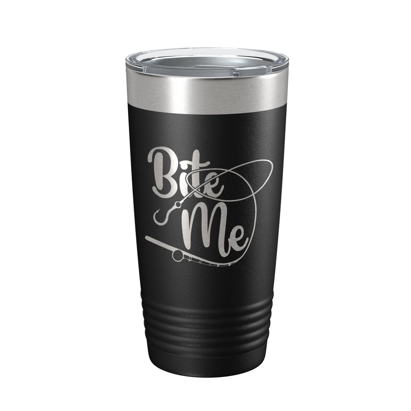 Fishing Tumbler Funny Bite Me Travel Mug Insulated Laser Engraved Coffee Cup Funny Gift For Angler Bass Fisherman 20 oz-5