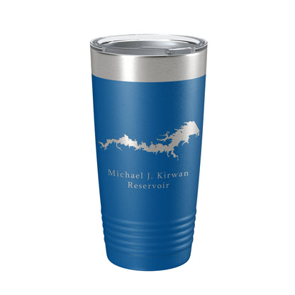 Michael J. Kirwan Reservoir Tumbler Lake Map Travel Mug Insulated Laser Engraved Coffee Cup Ohio 20 oz-6