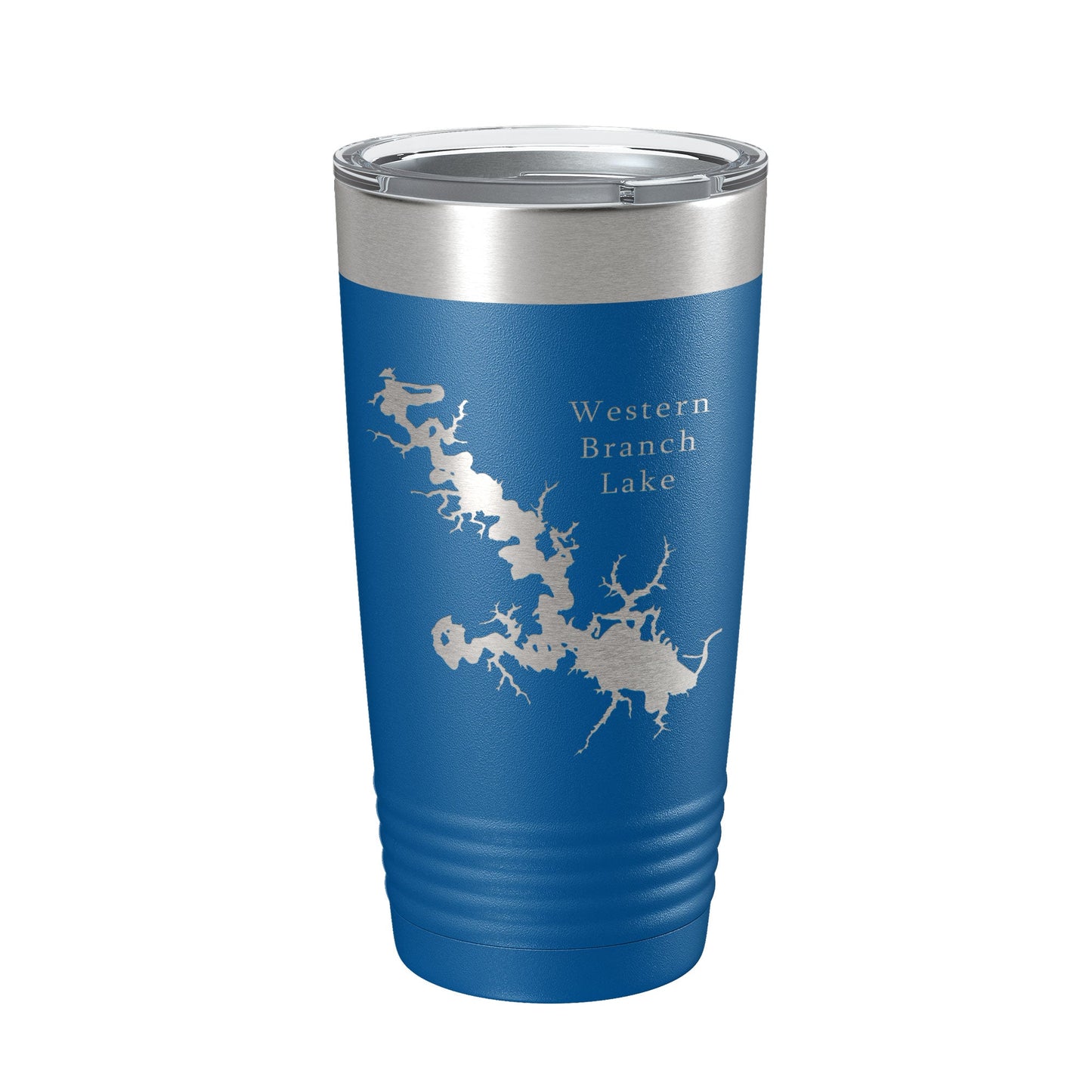 Western Branch Lake Reservoir Map Tumbler Travel Mug Insulated Laser Engraved Coffee Cup Suffolk Virginia 20 oz-6