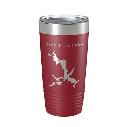 High Falls Lake Map Tumbler Travel Mug Insulated Laser Engraved Coffee Cup Georgia 20 oz-18